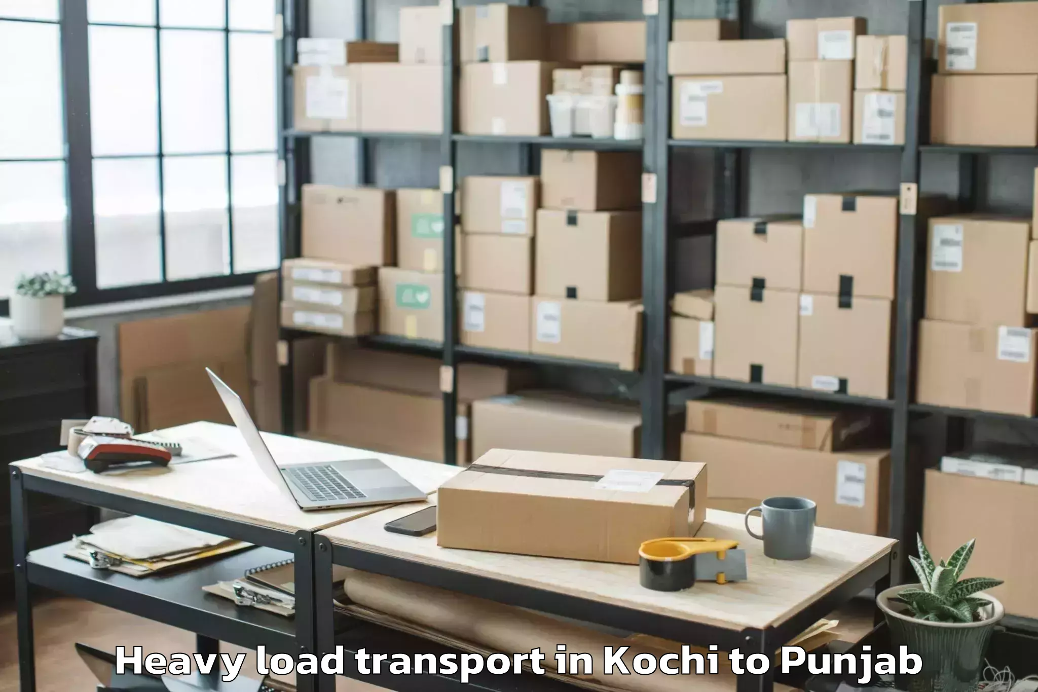 Book Kochi to Mandi Gobindgarh Heavy Load Transport Online